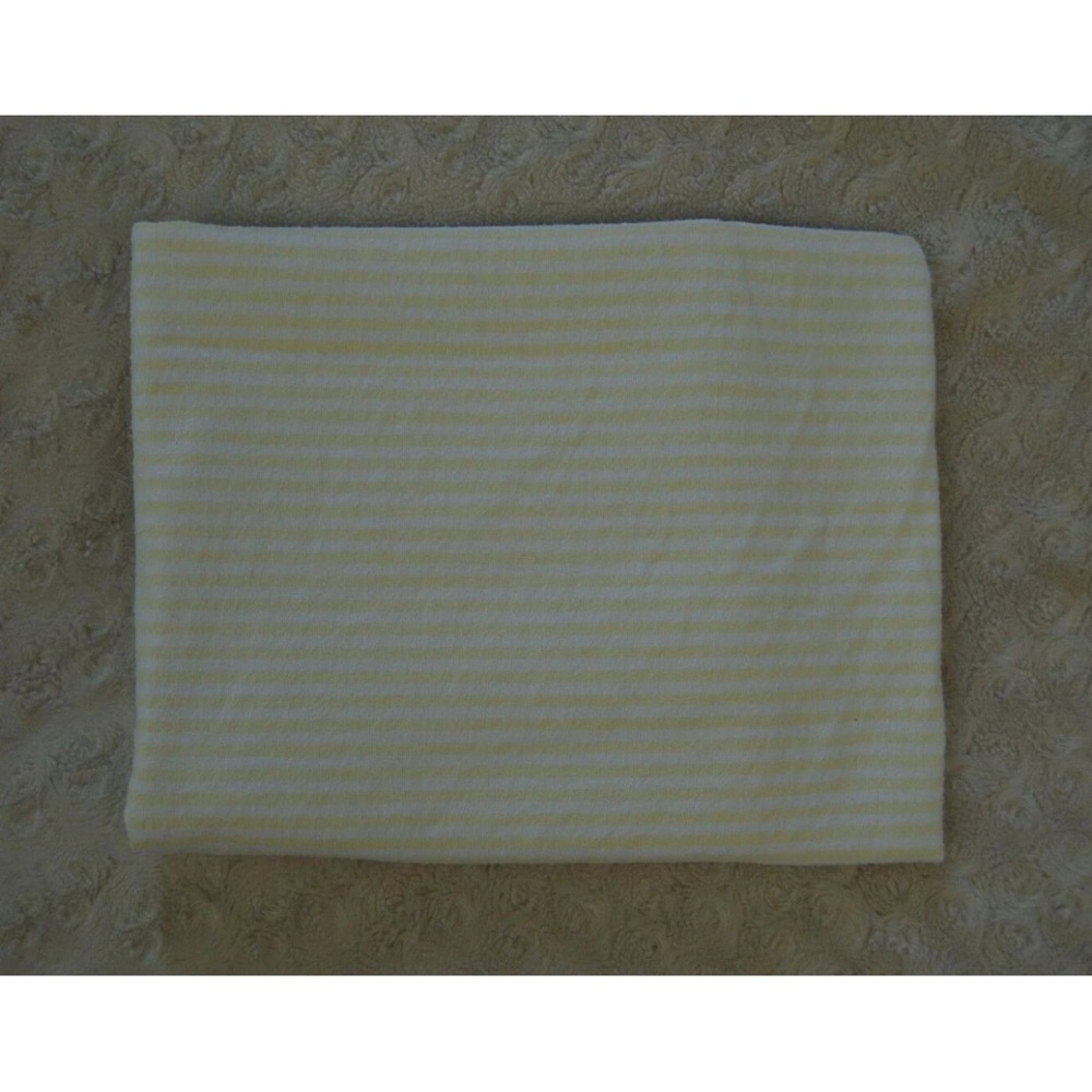 Bright Future Yellow White Striped Baby Blanket Flannel Receiving Cotton
